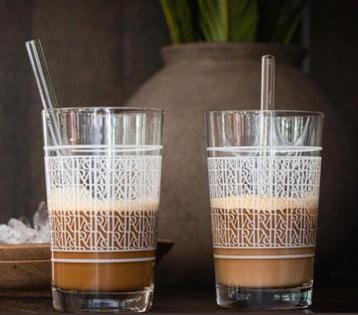 6 st longdrink/mixglazen met glazen rietje Rivièra Maison  beschikbaar voor biedingen