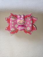 Labubu haarstrik roze met bloemen, Ophalen of Verzenden, Nieuw