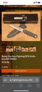 Böker Escrima Fighting Knife, Verzamelen, Ophalen of Verzenden, Nieuw