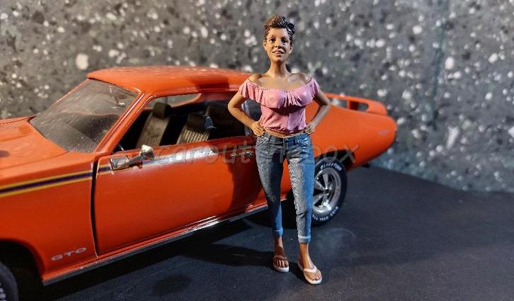 Diorama figuur Hanging out 2 GLORIA AD490 1:18, Hobby en Vrije tijd, Modelauto's | 1:18, Nieuw, Auto, Overige merken, Verzenden