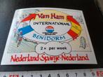 sticker Venray van Ham international Benidorm 2x per week, Ophalen, Zo goed als nieuw