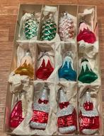 12 vintage kerstballen gemerkt GDR, Diversen, Kerst, Ophalen of Verzenden, Zo goed als nieuw