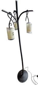 Vintage vloerlamp met 2 wandlampen, Ophalen, Gebruikt