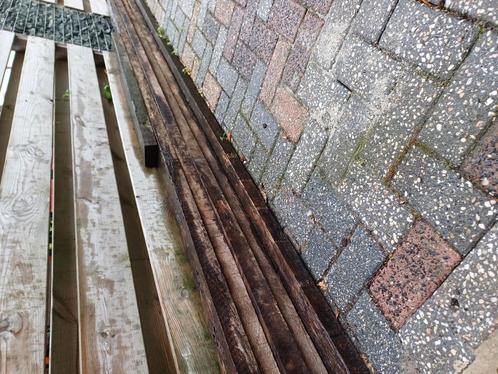 hardhout 10x5 cm, Tuin en Terras, Terrasdelen en Vlonders, Gebruikt, Hout, Ophalen