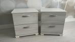 Set nachtkastjes wit, Huis en Inrichting, Ophalen, Gebruikt, Minder dan 45 cm, Minder dan 55 cm