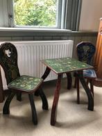 nostalgische kindertafel met 2 stoelen, Ophalen, Gebruikt, Tafel(s) en Stoel(en)
