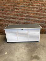 Houten opbergbox - tuinbox met metalen dak, Tuin en Terras, Ophalen, Zo goed als nieuw