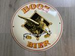 Vintage emaille reclame bord BOOZ BIER, M SCHULTz MEPPEL, Antiek en Kunst, Ophalen of Verzenden