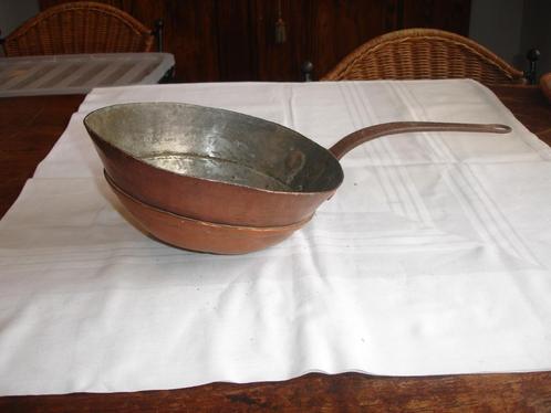 ﻿MOOIE GROTE HAAGSE ANTIEK KOPEREN STEELPAN - ooq, Antiek en Kunst, Antiek | Keukenbenodigdheden, Verzenden