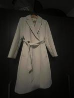 Wolle lange jas met revere kraag, Kleding | Dames, Jassen | Winter, Ophalen of Verzenden, Zo goed als nieuw, Maat 38/40 (M), Beige