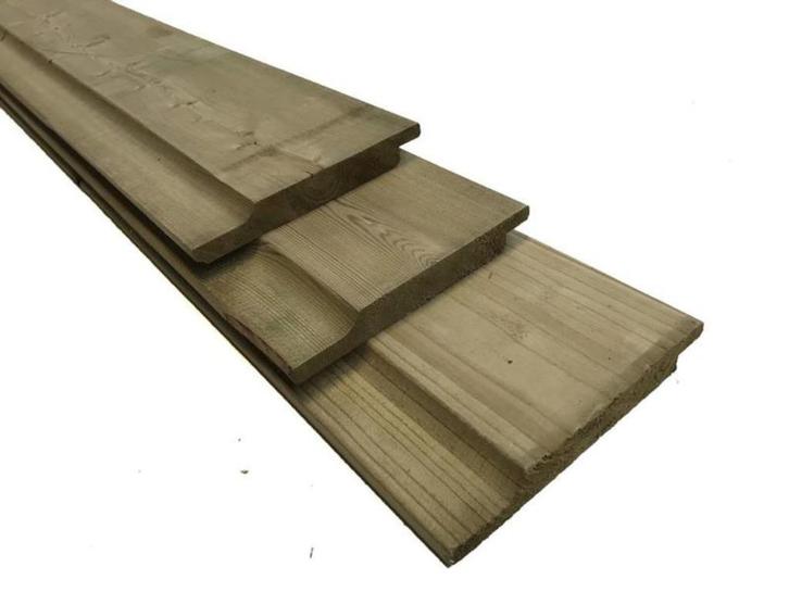 Geïmpregneerde grenen rabatdelen 18x140 a 400cm. (Nieuw), Tuin en Terras, Palen, Balken en Planken, Nieuw, Planken, 250 cm of meer