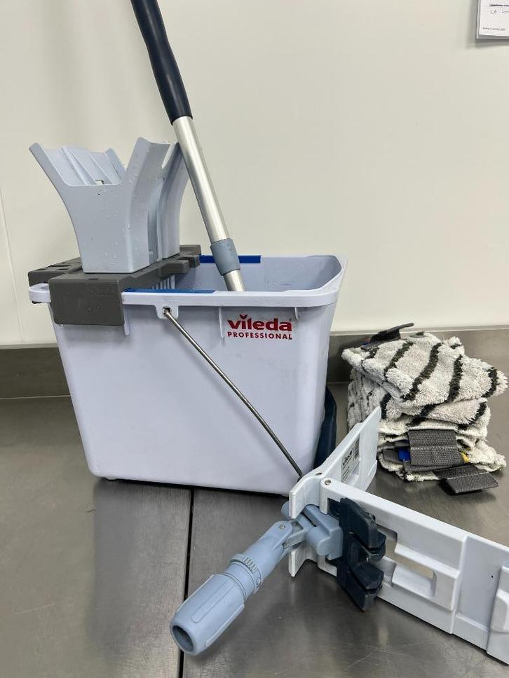 Dweilsysteem dweil professioneel Vileda complete set z.g.a.n, Huis en Inrichting, Schoonmaakartikelen, Dweilemmer, -bak, of -wagen
