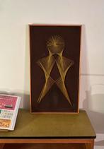 Spijkerkunst lijst schilderij spijkers en draad vintage, Ophalen of Verzenden