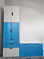Ikea kleding kast wit/blauw Stuva, Ophalen, 50 tot 100 cm, Zo goed als nieuw, 150 tot 200 cm