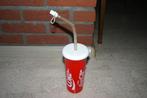 Coca Cola beker met buigbaar rietje en deksel, Ophalen of Verzenden, Nieuw, Gebruiksvoorwerp