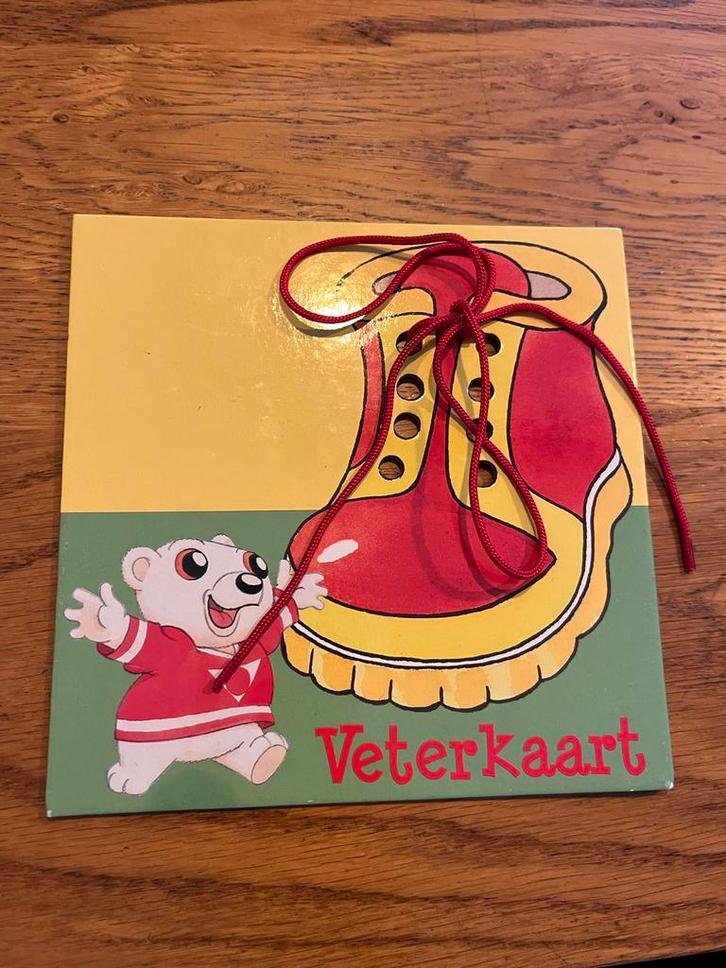 Veterkaart - Leer veters strikken!, Kinderen en Baby's, Speelgoed | Educatief en Creatief, Zo goed als nieuw, Taal en Lezen, Ophalen of Verzenden