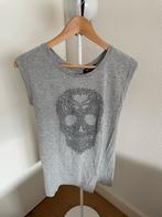 Grijze Morgan Top met Skull - Maat XS, Zo goed als nieuw, Zonder mouw, Maat 34 (XS) of kleiner, Grijs