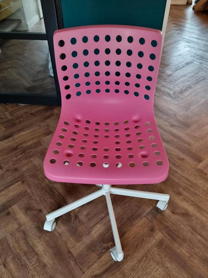 Skålberg bureaustoel  - roze/wit, Huis en Inrichting, Bureaustoelen, Zo goed als nieuw, Wit, Ophalen