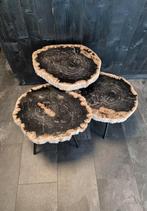 salontafels van versteend hout set van 3, Huis en Inrichting, 50 tot 100 cm, Minder dan 50 cm, Nieuw, Ophalen