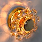 Palwa Wandlampen Kristal Verguld - Jaren 60, Ophalen of Verzenden, Zo goed als nieuw, Glas, Vintage