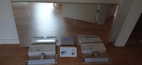 Allibert badkamer spiegel 120 cm x  60 cm met 2 opbouw LED's, Huis en Inrichting, Badkamer | Badkamermeubels, Nieuw, Overige typen