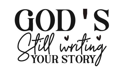 Christelijke muursticker wandtekst God's still writing your, Huis en Inrichting, Woonaccessoires | Wanddecoraties, Nieuw, Ophalen of Verzenden