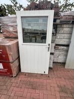 Hardhouten deur met geluidswerend glas, Doe-het-zelf en Verbouw, Deuren en Horren, Ophalen, Gebruikt, 80 tot 100 cm, Buitendeur