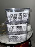 3 koelkastbewaarbakken voor groenten, Ophalen of Verzenden, Nieuw, Glas, Overige stijlen