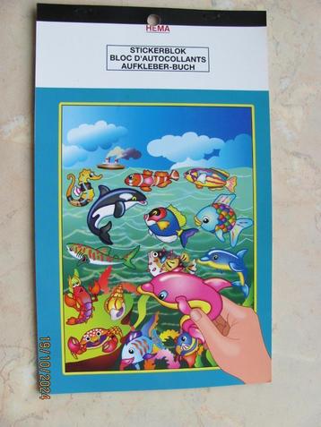 NIEUW Stickerboek HEMA vis zee ZEEDIEREN 400 x STICKERS blok beschikbaar voor biedingen