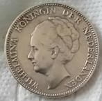 1 Zilveren gulden Wilhelmina 1924, 1 gulden, Zilver, Ophalen of Verzenden, Koningin Wilhelmina