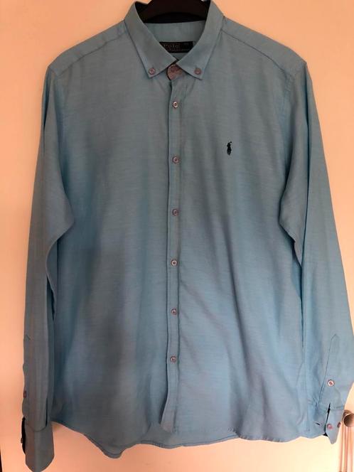 POLO by Ralph Lauren aquablauw/lichtblauw overhemd, maat XXL, Kleding | Heren, Overhemden, Zo goed als nieuw, Overige halswijdtes