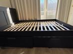 Ikea Brimnes Bed, Huis en Inrichting, Slaapkamer | Bedden, Gebruikt, Zwart, Tweepersoons, 200 cm