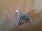 Vintage Zilverkleurige Paarden Broche '80, Sieraden, Tassen en Uiterlijk, Broches, Gebruikt, Minder dan 4 cm, Ophalen of Verzenden