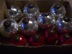 11xhekseballen voor kerst 4kleine rode en 7 zilverkleur, Diversen, Kerst, Ophalen of Verzenden, Zo goed als nieuw