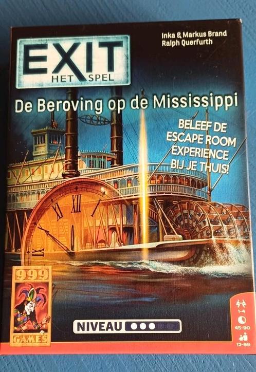 De beroving op de Mississippi. Exit escaperoom spel, Hobby en Vrije tijd, Gezelschapsspellen | Kaartspellen, Zo goed als nieuw