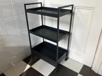 Keukentrolley roltafel zwartgelakt metaal op wieltjes, Ophalen, Minder dan 50 cm, Zwart, Zo goed als nieuw