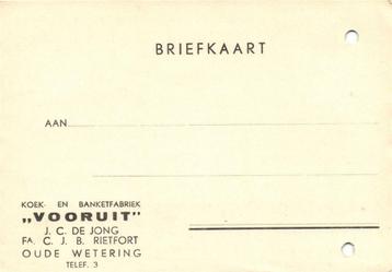 Koek- en Banketfabriek Vooruit, Oude wetering - briefkaart beschikbaar voor biedingen