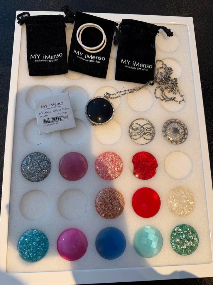 My Imenso Zilveren Set, Sieraden, Tassen en Uiterlijk, Kettingen, Zo goed als nieuw, Zilver, Zilver, Met edelsteen, Met hanger