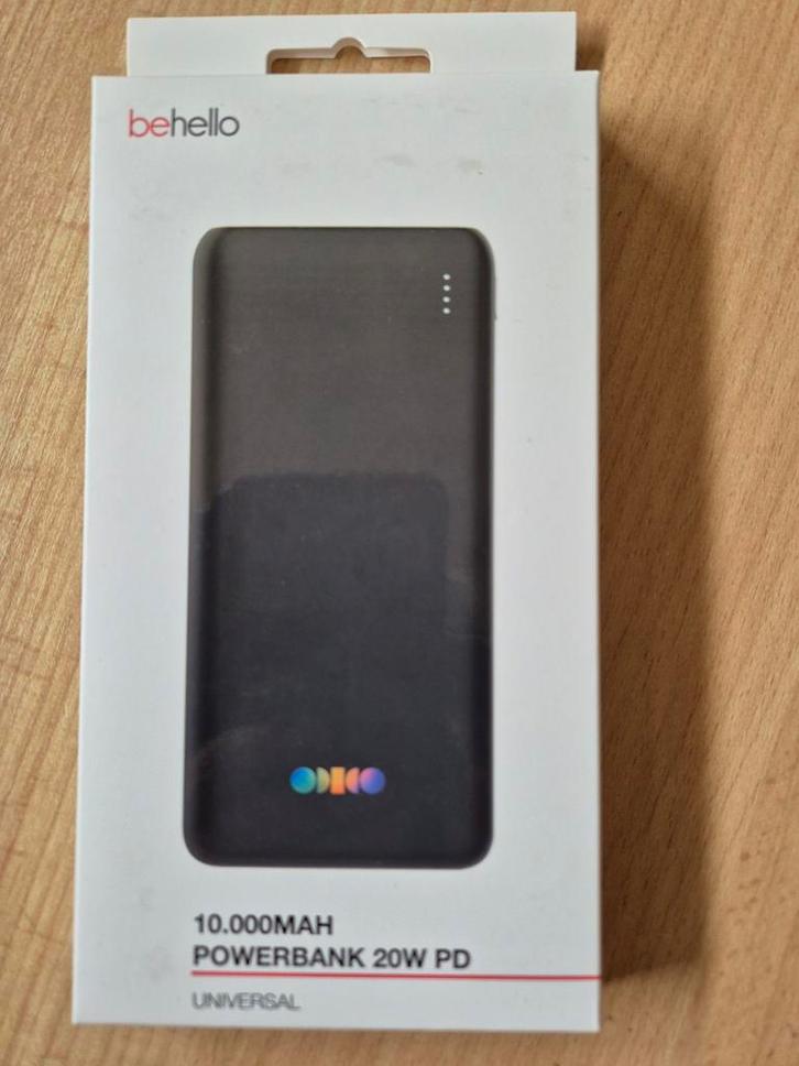 Behello 10.000mAh Powerbank 20W PD - Nieuw, Audio, Tv en Foto, Accu's en Batterijen, Nieuw, Oplaadbaar, Ophalen of Verzenden
