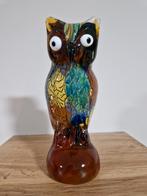 Murano glazen uil - 20 cm hoog, Ophalen of Verzenden, Zo goed als nieuw, Overige materialen, Dierenbeeld