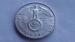 WO2 2 Reichsmark 1939J zilver nazi duitsland, Ophalen of Verzenden, Duitsland, Losse munt, Zilver