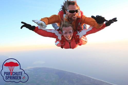 Ticket - Tandemsprong Parachutespringen Texel, Hobby en Vrije tijd, Overige Hobby en Vrije tijd, Nieuw, Ophalen of Verzenden