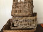 Rieten mandjes VIER, Ophalen, Mand, Zo goed als nieuw, Riet
