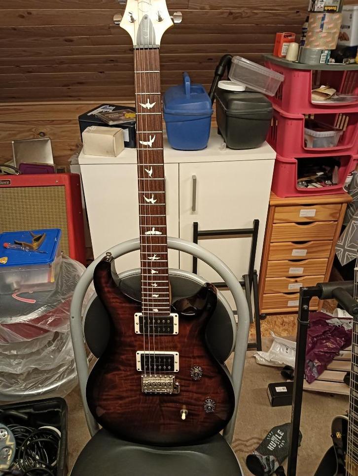 PRS CE24 black amber made in USA, Muziek en Instrumenten, Snaarinstrumenten | Gitaren | Elektrisch, Zo goed als nieuw, Solid body