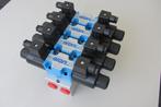 Ventielen blok Hydrauliek 4 voudig 12/24 vdc 80 lit/min, Doe-het-zelf en Verbouw, Ophalen of Verzenden, Gebruikt