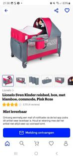 Lionelo campingbedje roze met grijs zgan, Ophalen of Verzenden, Zo goed als nieuw, Reisbedje