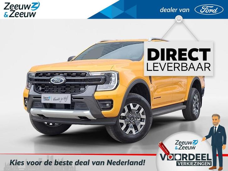 Ford Ranger Wildtrak 2.3 PHEV 279pk 10-traps automaat | 0,99, Auto's, Ford, Bedrijf, Te koop, Ranger, 4x4, ABS, Achteruitrijcamera