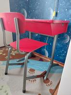 Vintage school lessenaar met stoel, Kinderen en Baby's, Kinderkamer | Tafels en Stoelen, Gebruikt, Ophalen