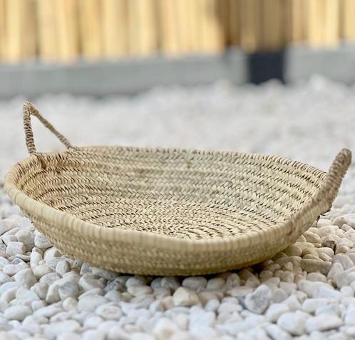 Marokkaanse Decoratieve Mand van Zeegras, Huis en Inrichting, Woonaccessoires | Schalen en Manden, Nieuw, Rond, Overige materialen