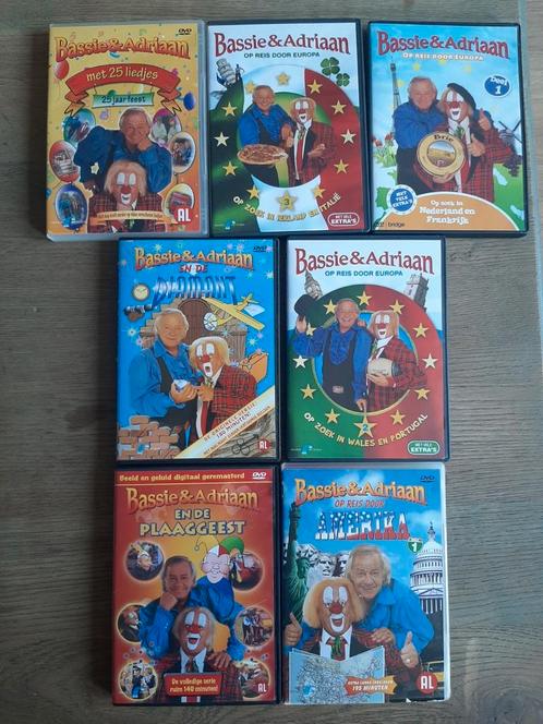 Bassie en Adriaan dvd collectie., Cd's en Dvd's, Dvd's | Kinderen en Jeugd, Gebruikt, Tv fictie, Avontuur, Ophalen of Verzenden
